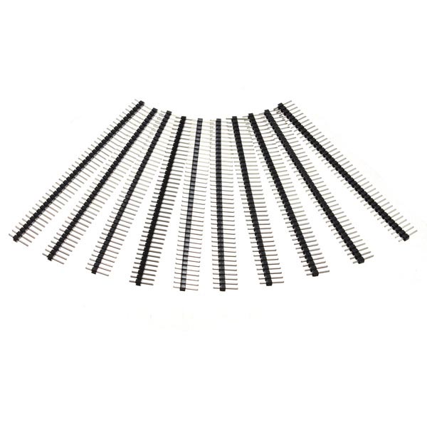 

10 Pcs 40 Pin 2.54mm Single Row Male Pin Header Strip For Arduino